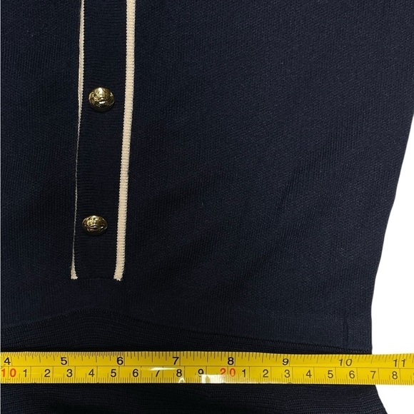 Draper James Nassau Navy Sailer Bow Sweater Dress Size extra small - Picture 11 of 14